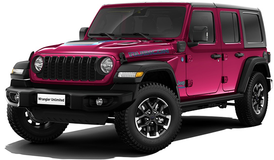Jeep Wrangler rood