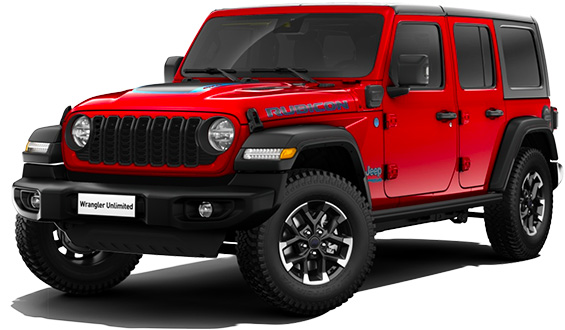 Jeep Wrangler rood
